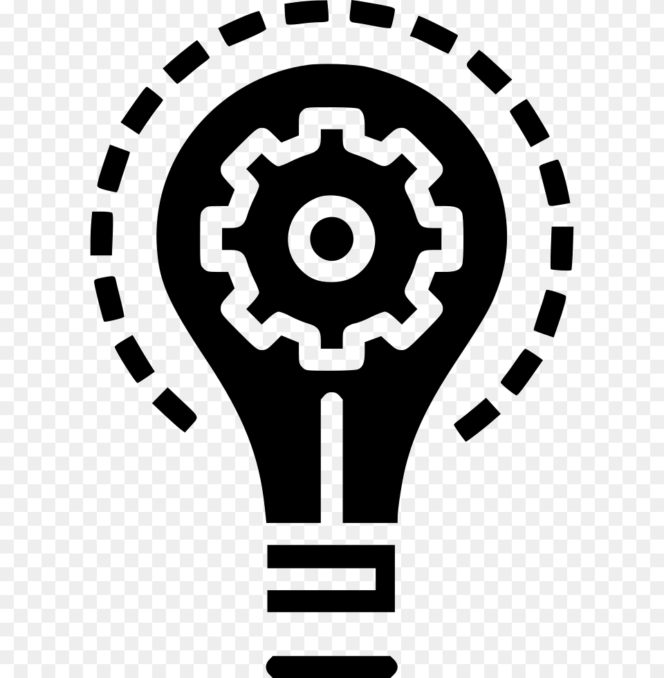 Bulb Idea Imagination Light Innovation Setting Gear, Stencil, Ammunition, Grenade, Weapon Png Image