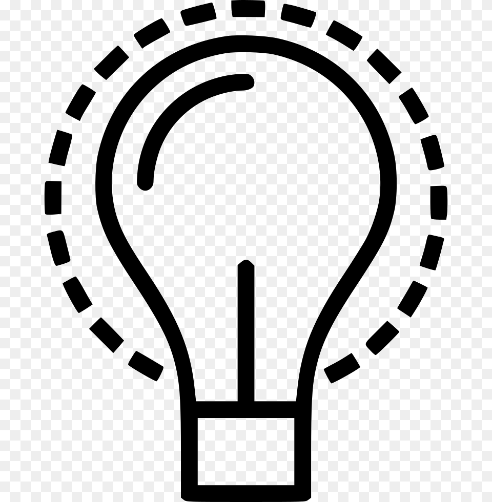 Bulb Idea Imagination Light Lamp Innovation Invention Arrow With Dashed Line, Stencil, Lightbulb Png
