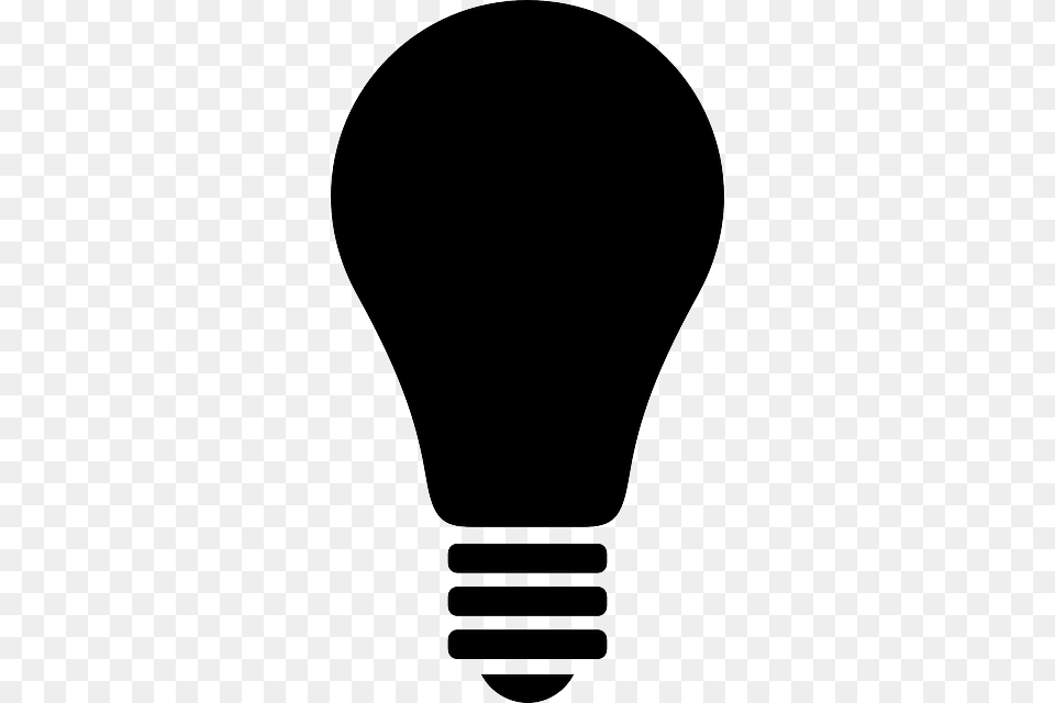 Bulb Light Electric Bulb Light Bulb Lamp Simple Light Bulb Silhouette, Lightbulb, Clothing, Hardhat, Helmet Free Png Download