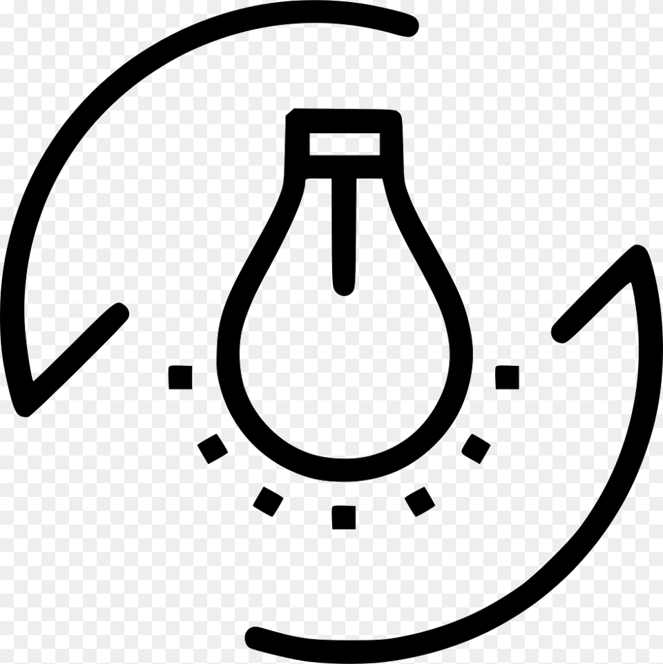 Bulb Light Energy Lamp Flash Icon Stencil, Electronics, Hardware Free Png Download
