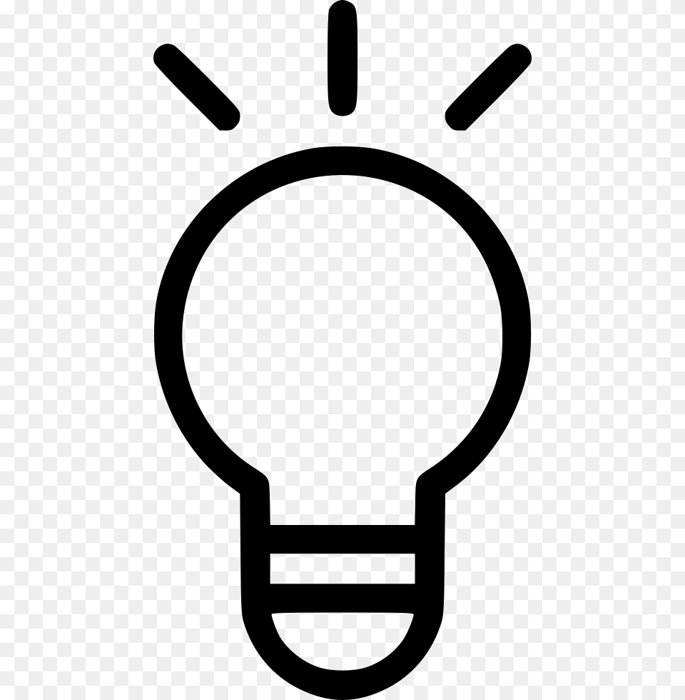 Bulb Light Idea Discovery Think Research Shine Discovery Icon, Stencil, Lightbulb, Smoke Pipe Free Transparent Png
