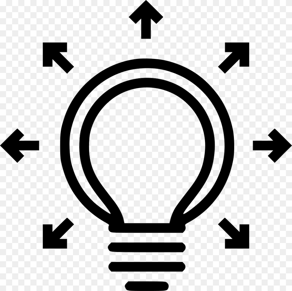 Bulb Thinking Productivity Startup Svg Icon Cost Allocation Icon, Light, Stencil, Lightbulb Png Image