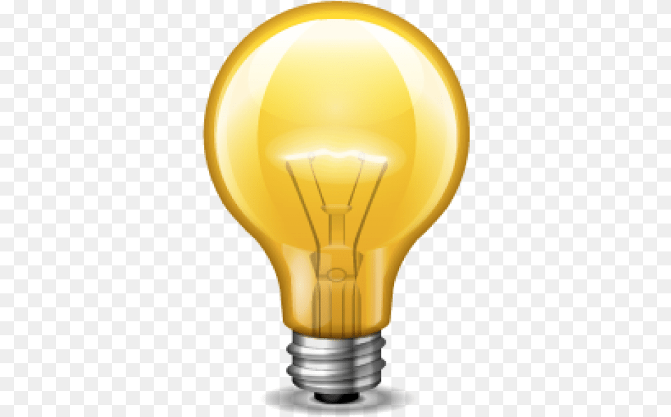 Bulb Yellow Light Bulb, Lightbulb Free Png Download