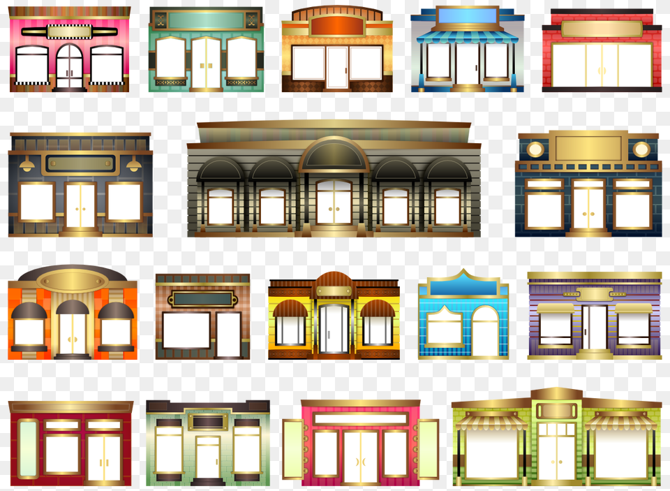 Bulding Clipart Jewelry Store, Door, Architecture, Building, Revolving Door Free Png Download