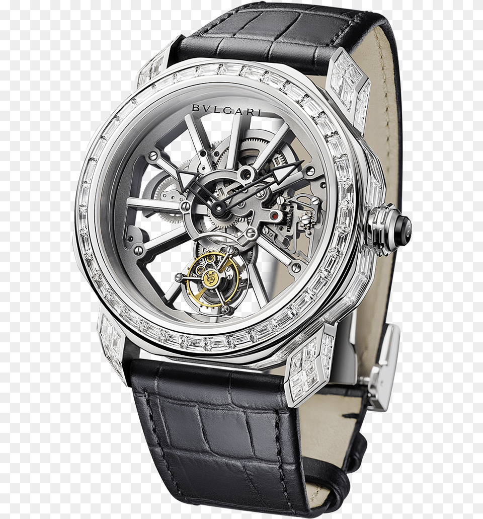 Bulgari Octo Tourbillon Sapphire Watch, Arm, Body Part, Person, Wristwatch Png Image