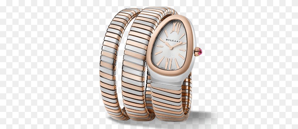 Bulgari Serpenti Tubogas Ladies Watch Bvlgari Bvlgari Serpenti 18ct Pink Gold Stainless, Arm, Body Part, Person, Wristwatch Free Transparent Png