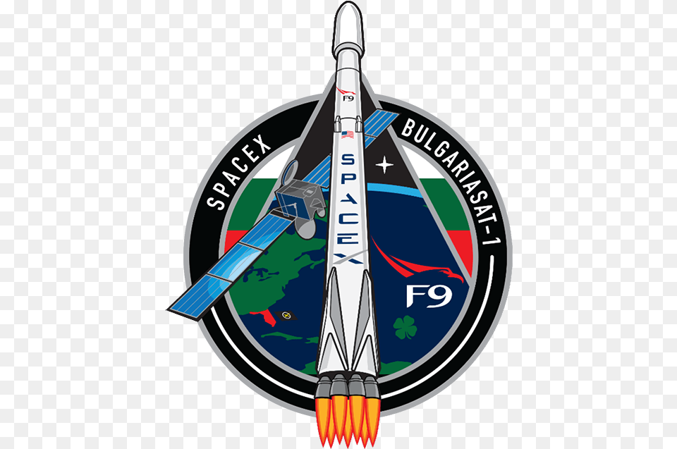 Bulgariasat 1 Space X Mission Patch, Rocket, Weapon, Launch Png Image