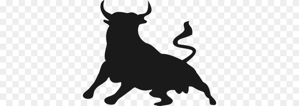 Bull Silhouette, Stencil, Animal, Mammal Png Image