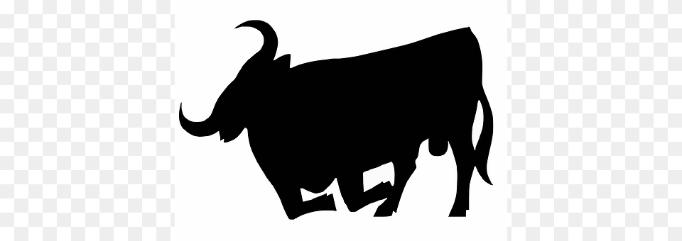 Bull Animal, Mammal, Stencil, Silhouette Png