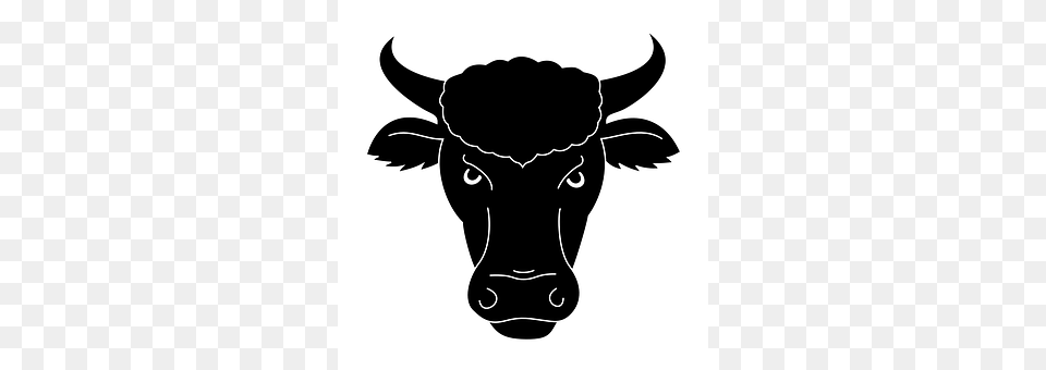 Bull Animal, Mammal, Silhouette, Stencil Free Png