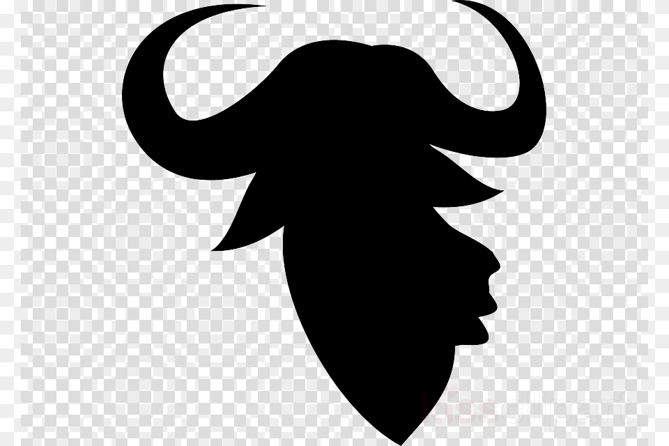 Bull And Sheep Head Silhouette Clipart Beef Cattle Santa Black And White, Adult, Female, Person, Woman Free Png Download
