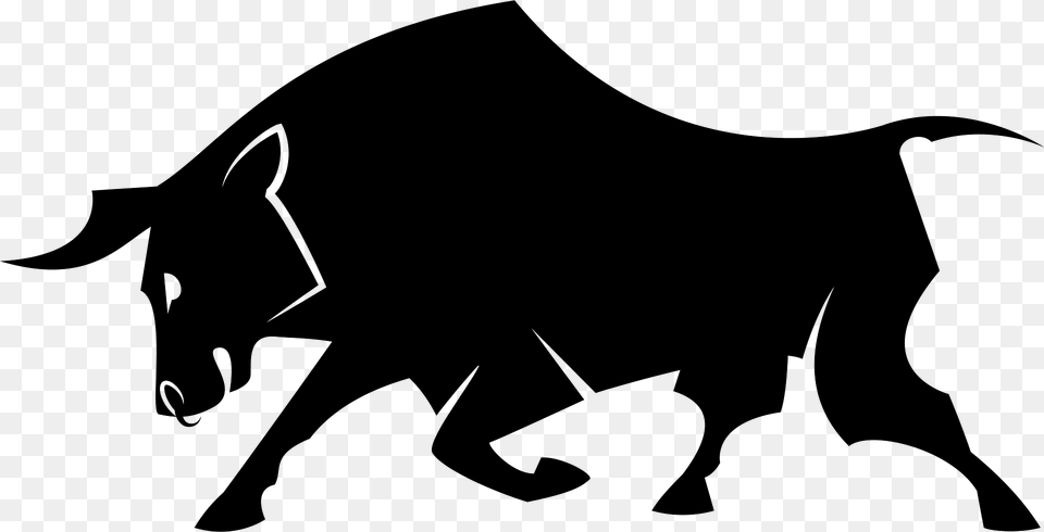Bull Clipart, Silhouette, Stencil, Animal, Mammal Free Png Download