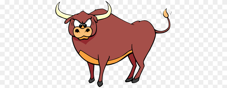 Bull Clipart, Animal, Cattle, Livestock, Mammal Png Image