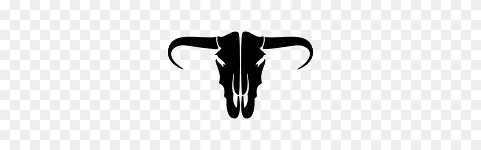 Bull Cow Skull Sticker, Silhouette, Stencil, Smoke Pipe Free Png Download