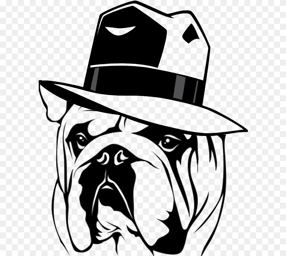 Bull Dog Pi Dog And Hat Final 1170x5002x English Bulldog Stickers, Clothing, Cowboy Hat, Person Free Transparent Png