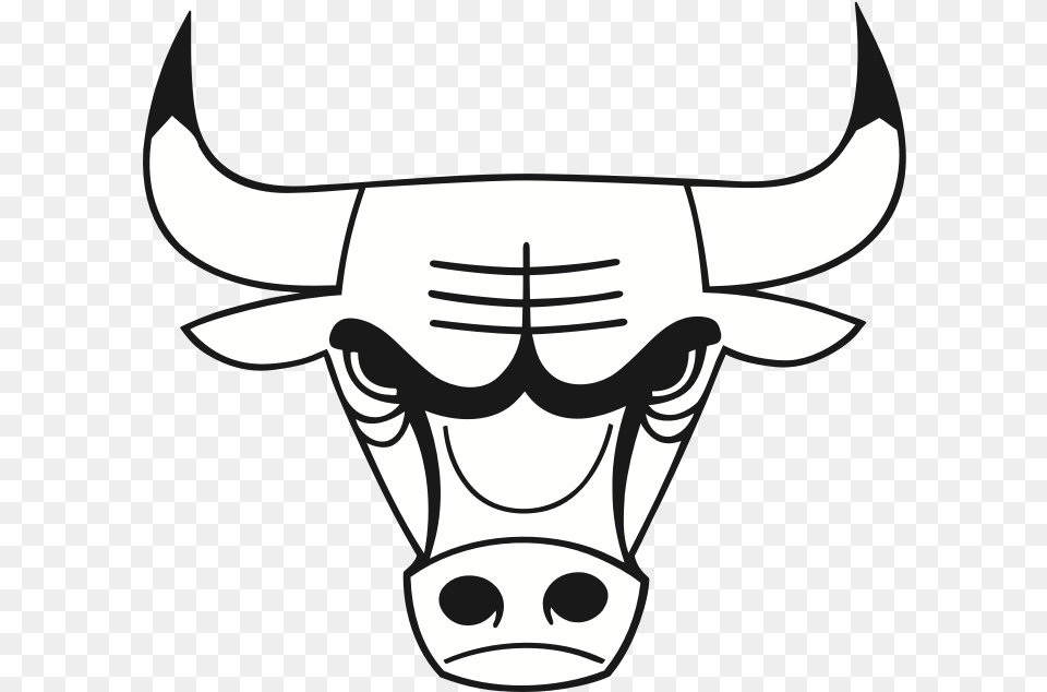 Bull Drawing For Kids At Getdrawings Chicago Bulls Logo White, Animal, Mammal, Stencil, Baby Png Image