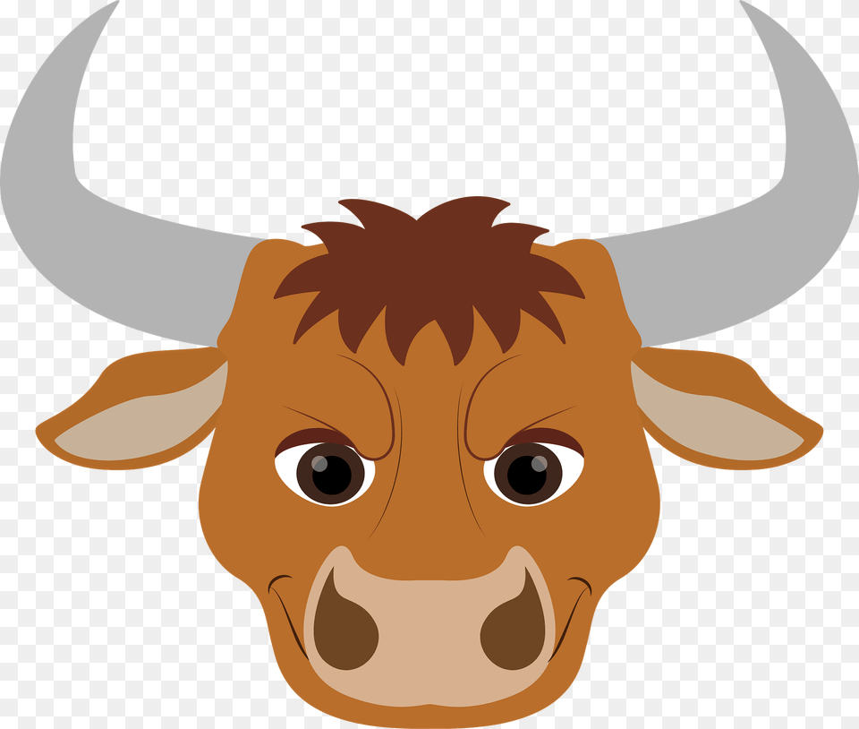 Bull Face Clipart, Animal, Mammal, Cattle, Livestock Png