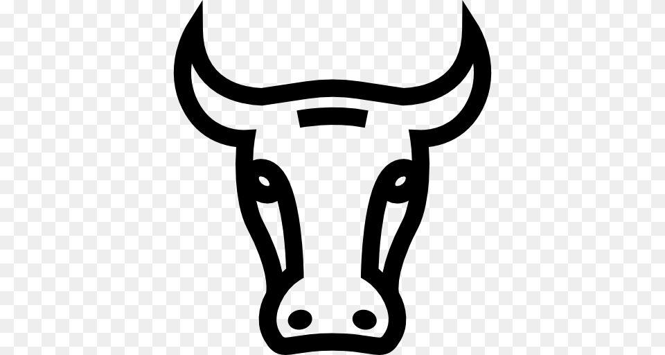 Bull Face Frontal Outline, Animal, Mammal, Stencil, Smoke Pipe Png