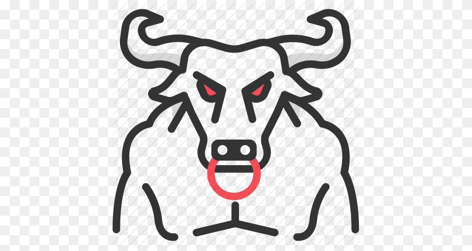 Bull Greek Minos Minotaur Monster Mythology Icon, Animal, Mammal, Gate, Buffalo Free Png Download