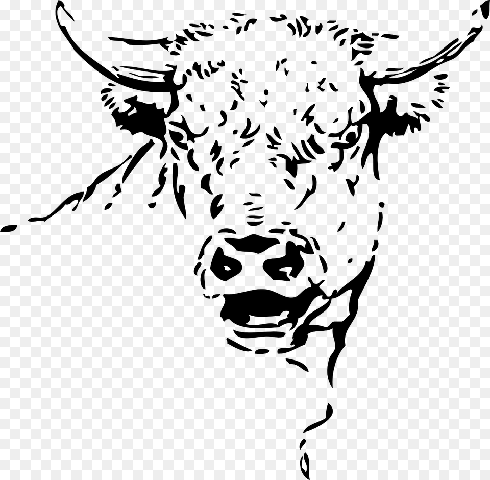 Bull Head, Gray Free Png