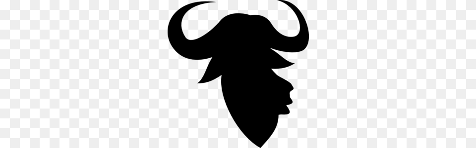 Bull Head Silhouette Clip Art, Gray Free Transparent Png