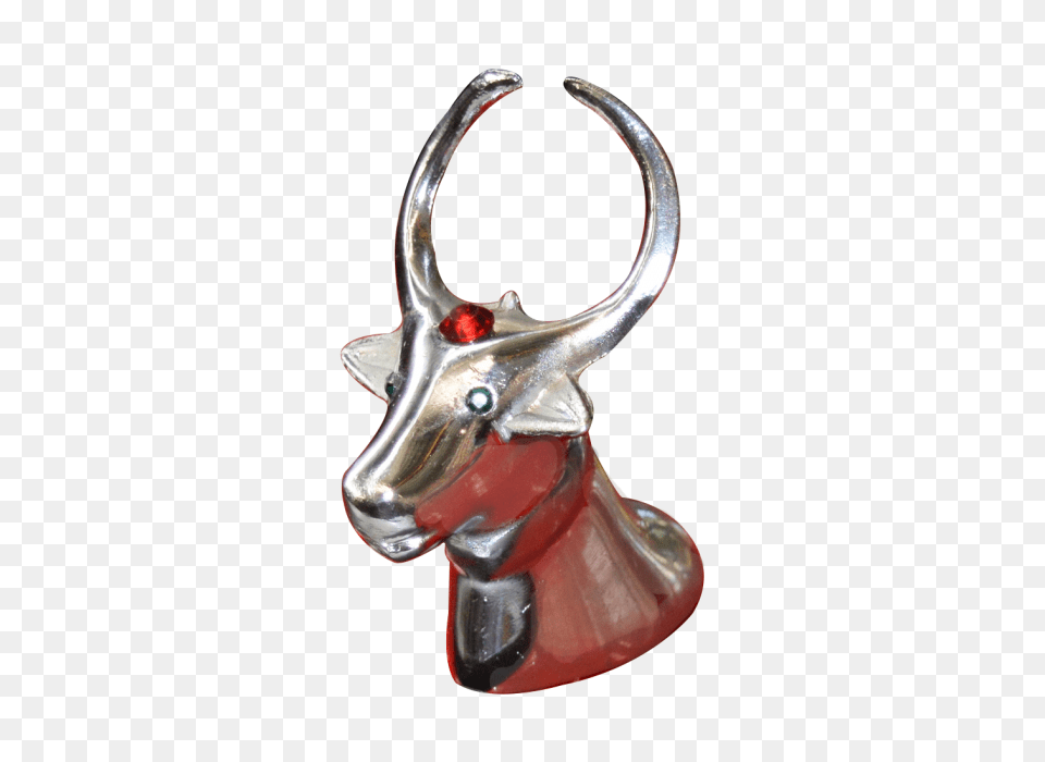 Bull Head Silver, Accessories, Earring, Jewelry, Figurine Png