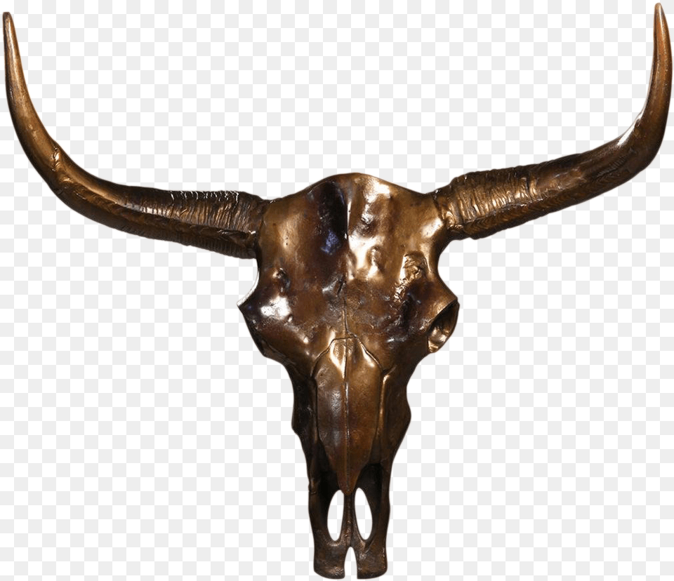 Bull Head Skull Bull Head, Animal, Bronze, Cattle, Livestock Png Image