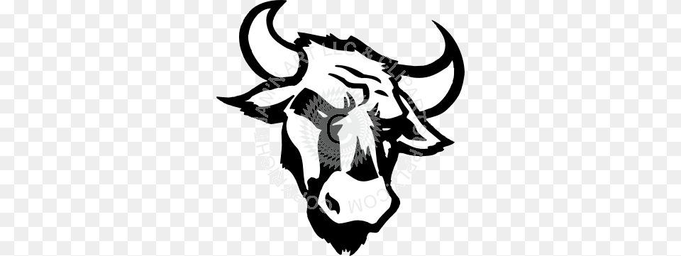 Bull Head Vector Bull, Animal, Mammal, Ox, Livestock Free Png Download