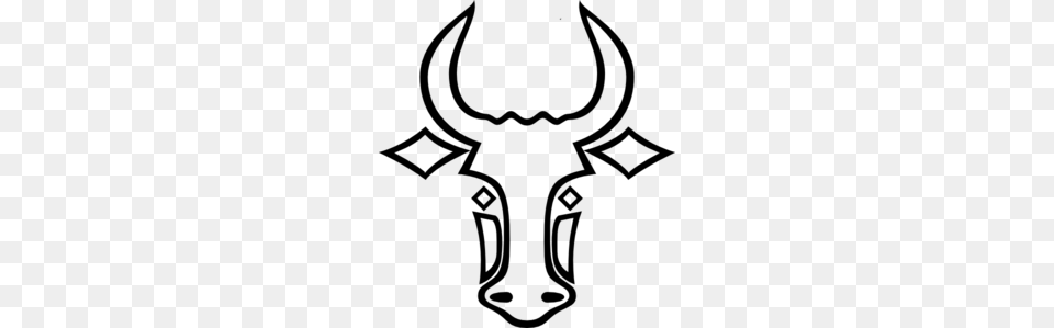 Bull Outline Clip Art, Gray Free Transparent Png