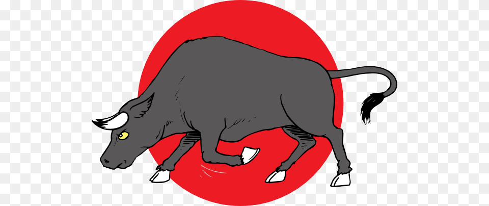 Bull Preparing To Charge Clip Art, Animal, Mammal, Canine, Dog Free Transparent Png