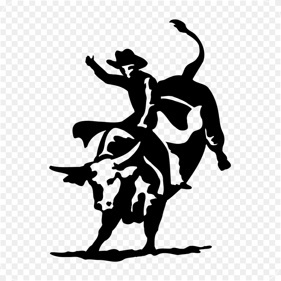 Bull Riding Decal T Shirt Bull Riders, Stencil, Baby, Person, Silhouette Png Image