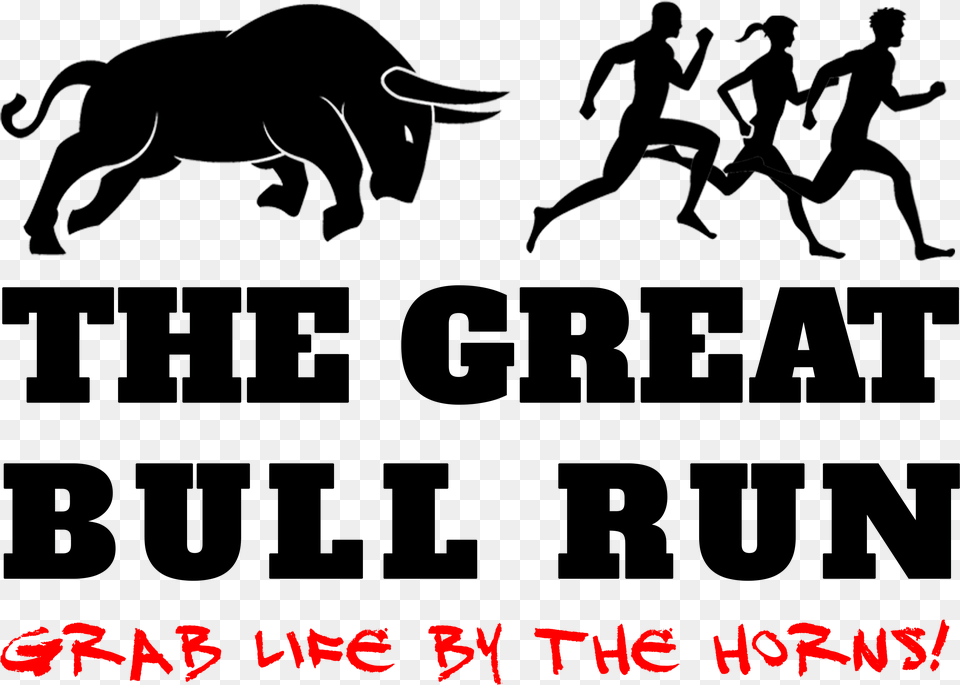 Bull Running Picture, Silhouette, Person, Head Png Image