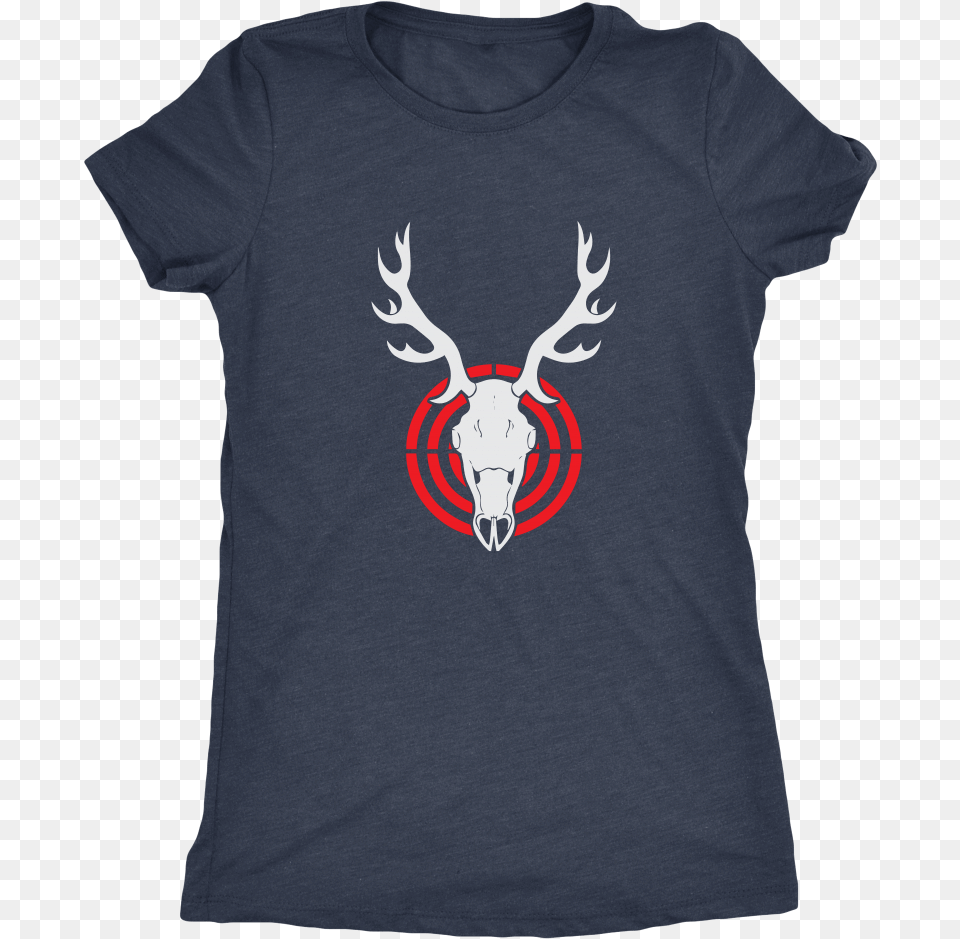 Bull S Eye Deer Skull Metoo T Shirt, Clothing, T-shirt, Antler, Animal Png