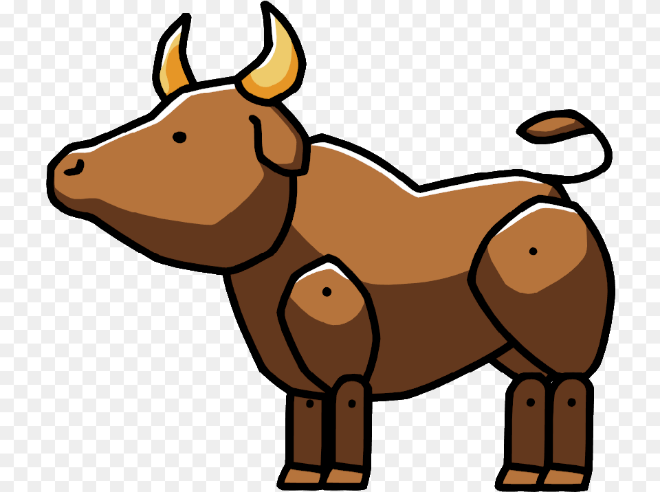 Bull Scribblenauts Bull, Animal, Mammal, Person, Hog Free Png