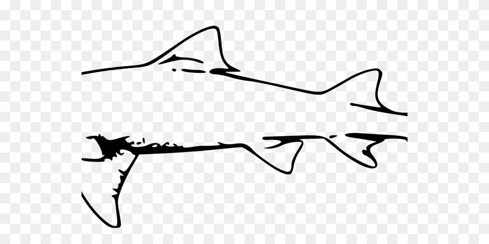 Bull Shark Clipart, Gray Free Png