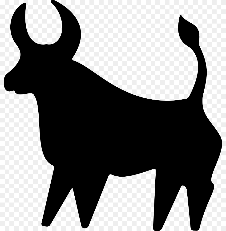 Bull Silhouette Silueta De Un Toro, Stencil, Animal, Mammal, Canine Free Transparent Png