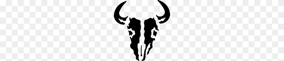 Bull Skull, Gray Free Png