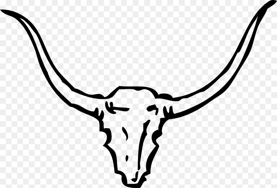 Bull Skull Black White Line Art Coloring Book Colouring Coloring, Animal, Mammal, Longhorn, Livestock Free Png Download