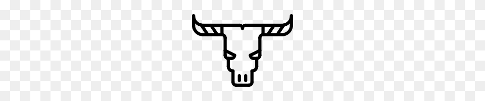 Bull Skull Icons Noun Project, Gray Free Transparent Png