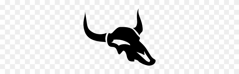 Bull Skull Sticker, Silhouette, Stencil, Animal, Kangaroo Png Image