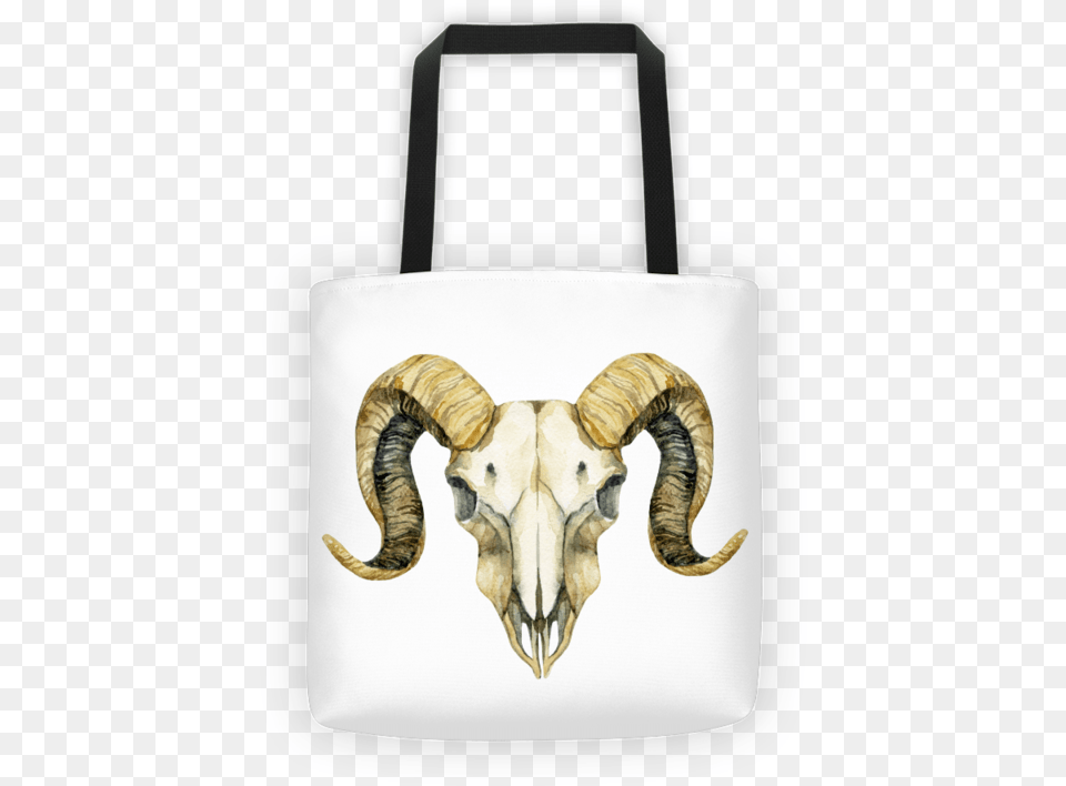 Bull Skull Tote Bag Sheep Skull Art, Accessories, Handbag, Tote Bag, Animal Png