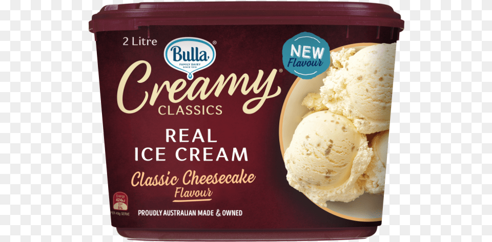Bulla Cheesecake Ice Cream, Dessert, Food, Ice Cream, Frozen Yogurt Png Image
