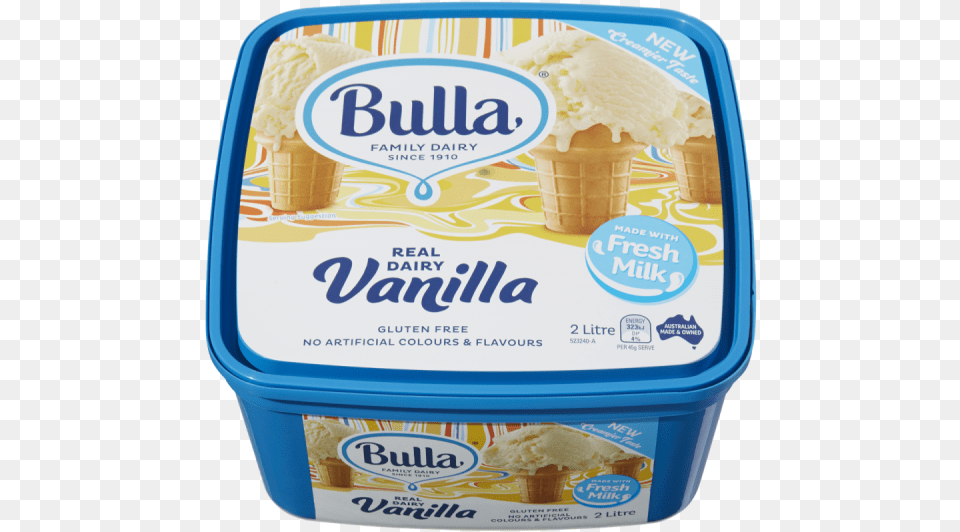 Bulla Vanilla Ice Cream, Dessert, Food, Ice Cream, Birthday Cake Free Png
