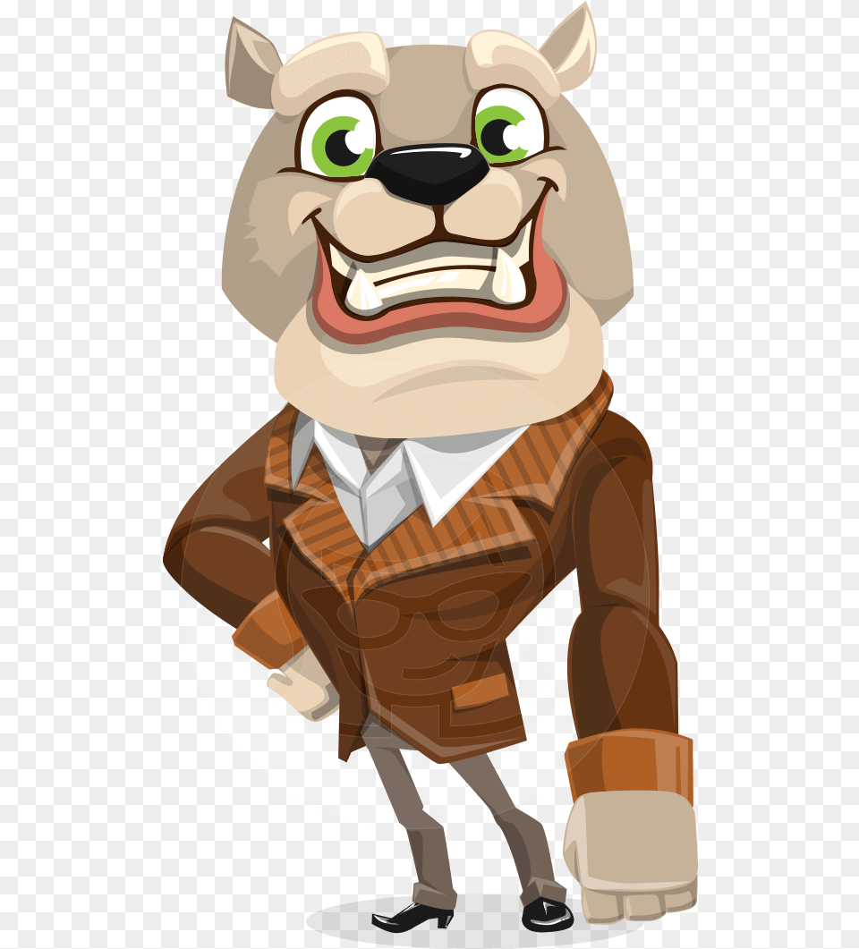 Bulldog Cartoon Vector Character Aka Baron Bulldog Dog Character Vector, Baby, Person, Plush, Toy Free Png