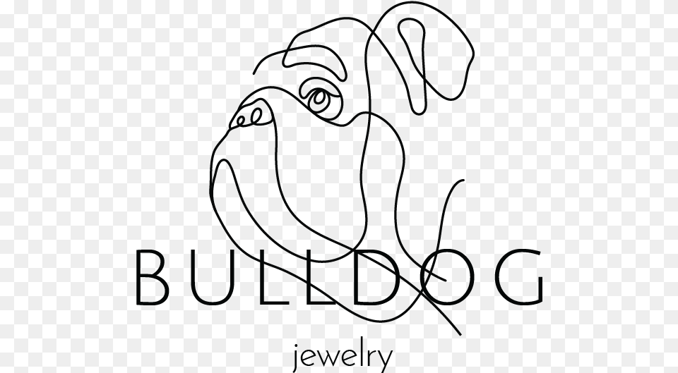 Bulldog Jewelry Line Art, Blackboard, Text Free Transparent Png