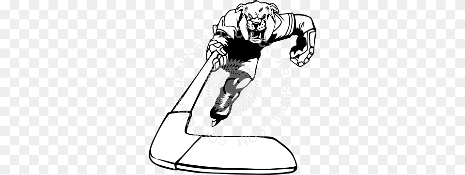 Bulldog Reaching Forward With Hockey Stick, Cleaning, Person, Device Free Png