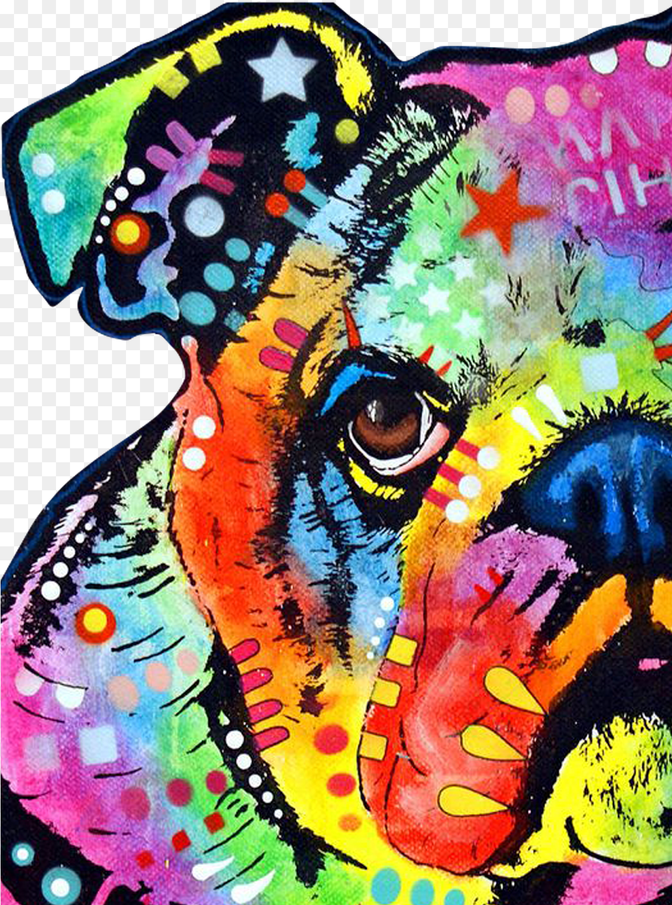Bulldog Vector Colorful Bulldog Artwork, Art, Painting, Modern Art, Collage Free Transparent Png