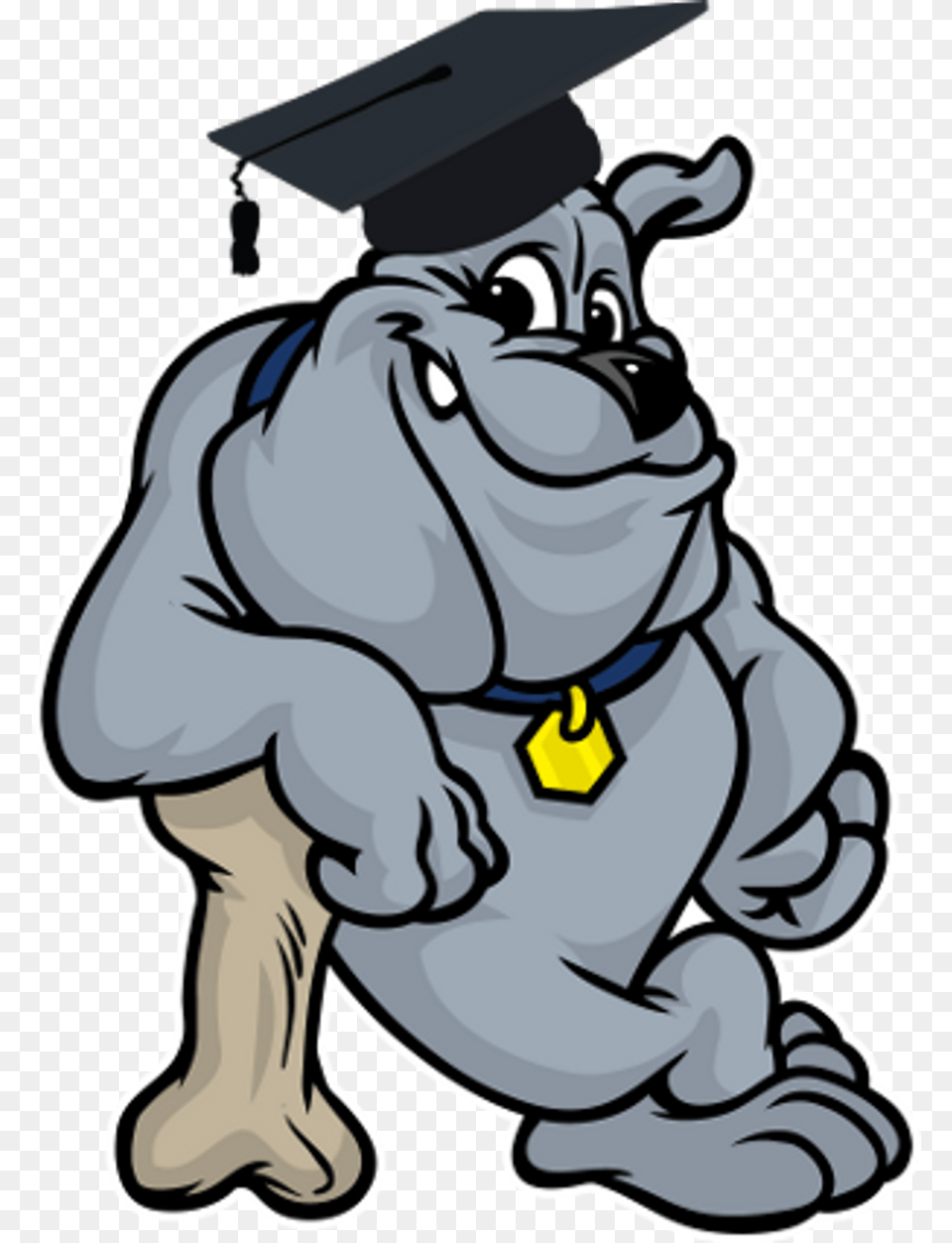 Bulldog With Graduation Cap Clipart, People, Person, Baby, Face Png Image