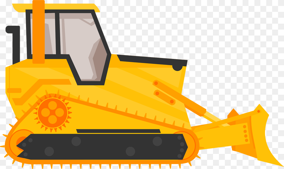 Bulldozer Clipart, Machine Free Png