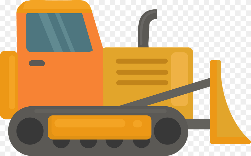 Bulldozer Clipart, Machine, Grass, Plant, Device Free Png